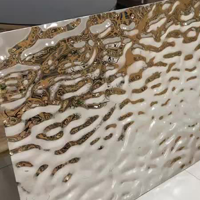Koudgetrokken Roestvrij staal Gestempelde Spiegel 0.1mm 0.5mm 1mm van het Rimpelingsblad voor Plafond
